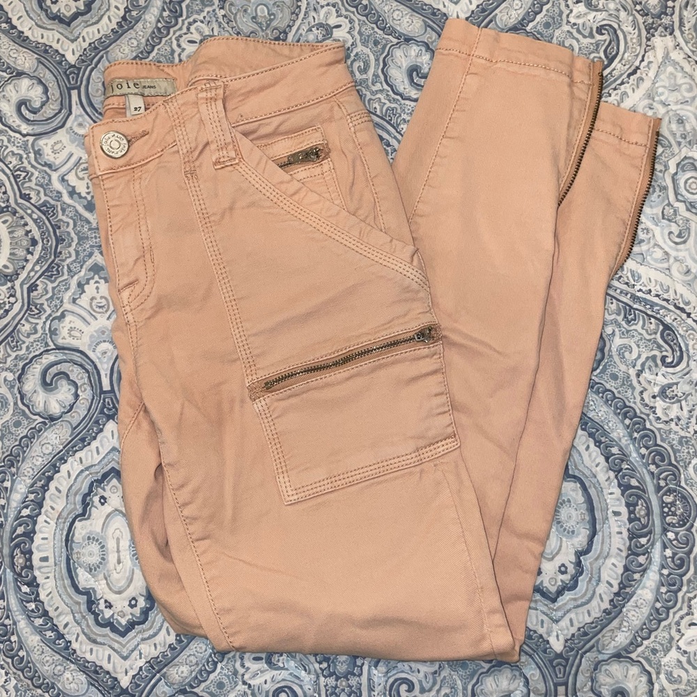 JOIE jeans with zipper details (blush)